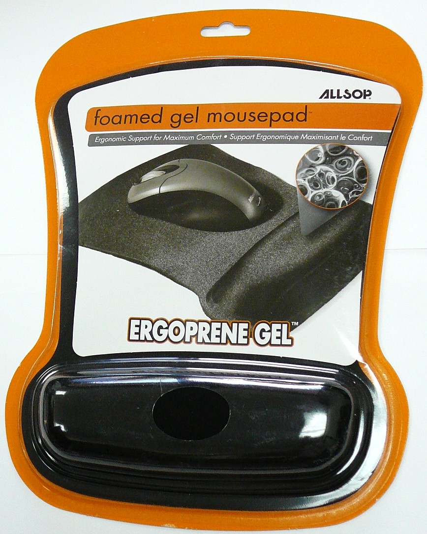 Allsop 30191 Ergoprene Gel Mouse Pad with Wrist Rest