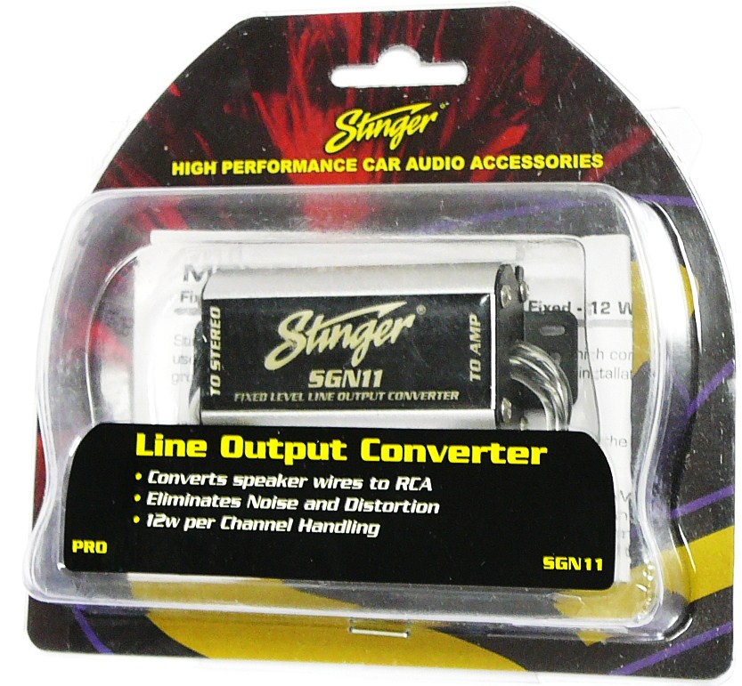 Stinger SGN11 Fixed Line Output Converter Speaker RCA